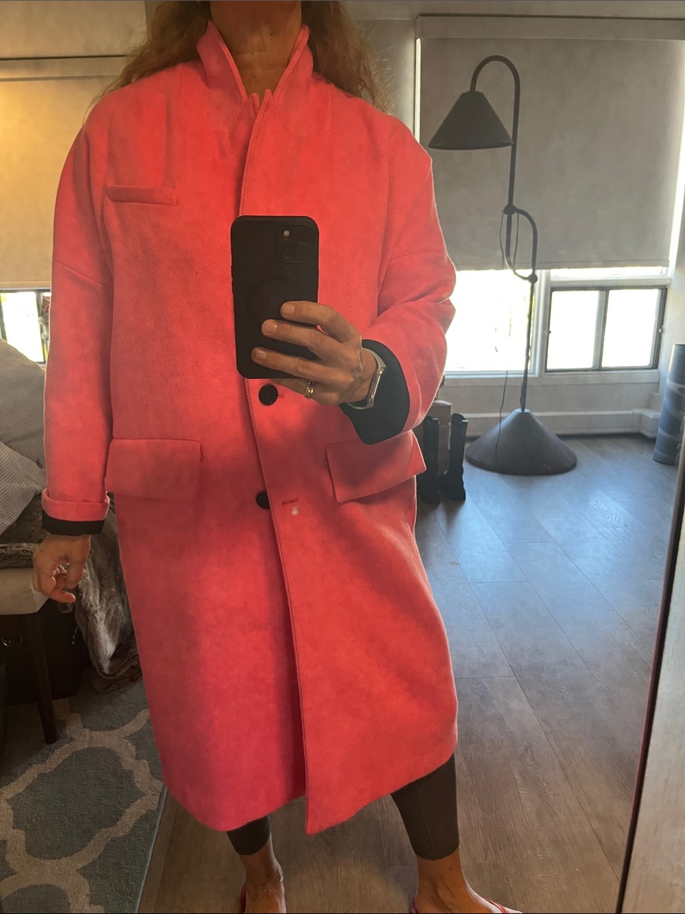 🆕💕💕Zara Bright Pink Blend Trench Coat